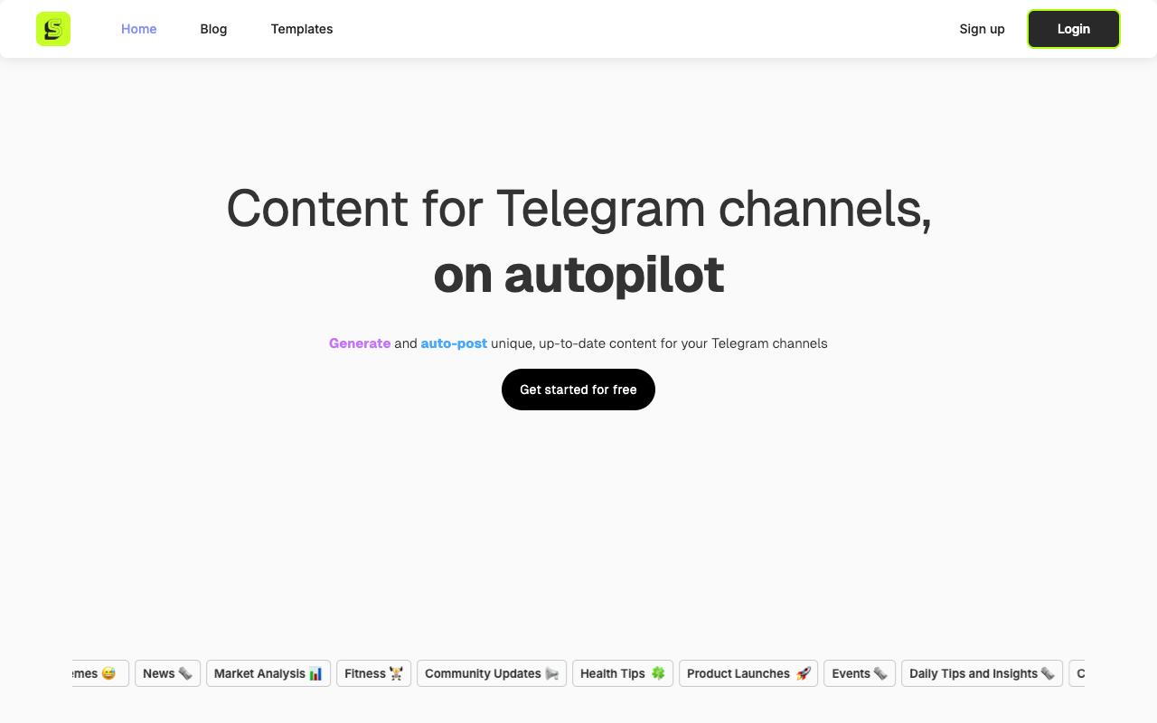 Supachat - Automate Telegram Channel Management with Real Data
