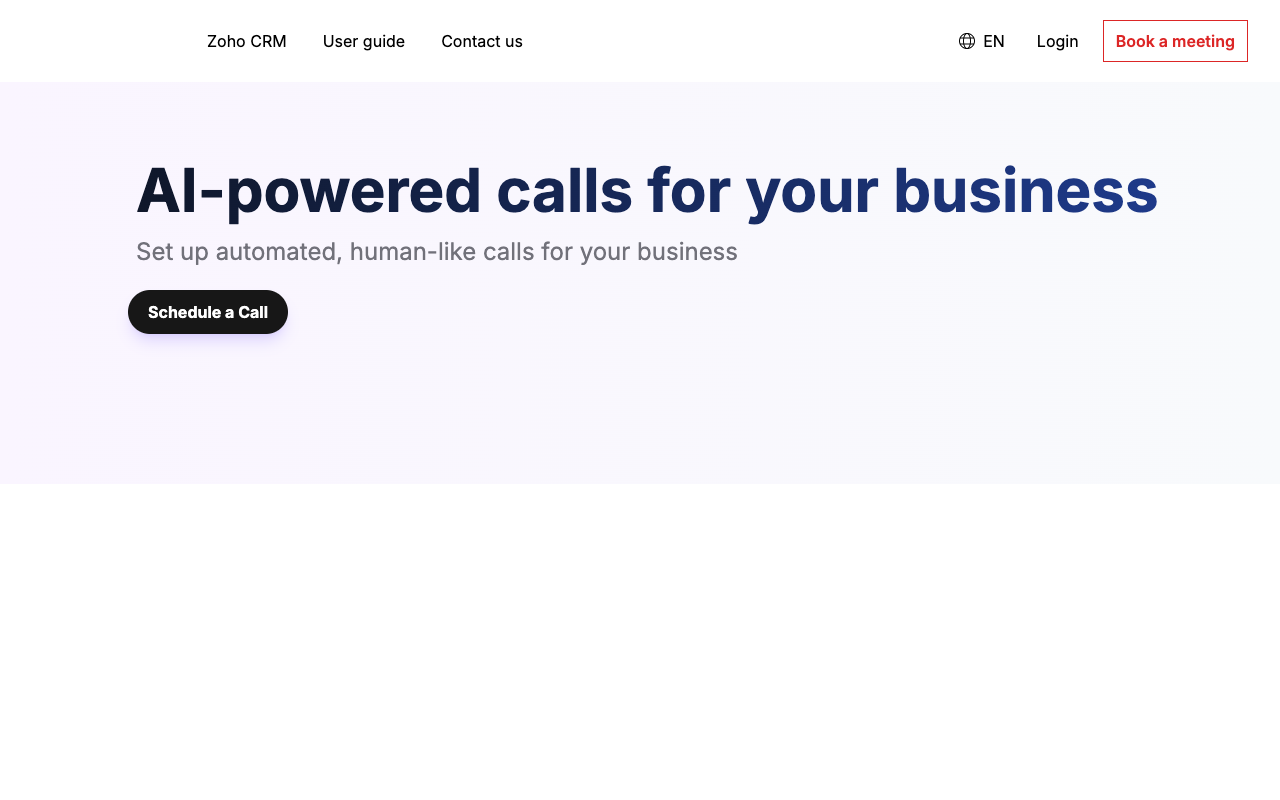 Callbook.ai - End-to-end AI phone system for Zoho CRM