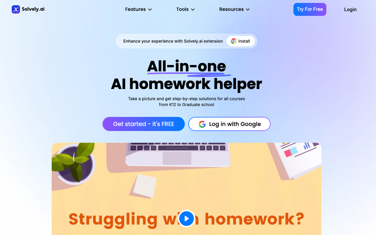 Solvely.ai - Your All-in-One AI Homework Helper