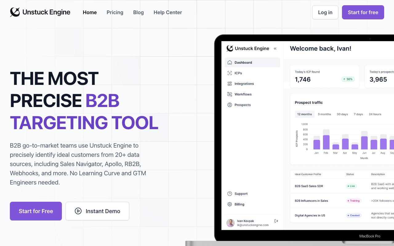 Unstuck Engine - Your Ultimate B2B Outreach Solution