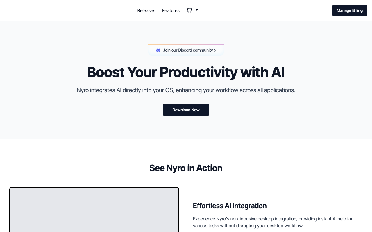 Nyro - Your AI-Powered Desktop Assistant for Enhanced Productivity
