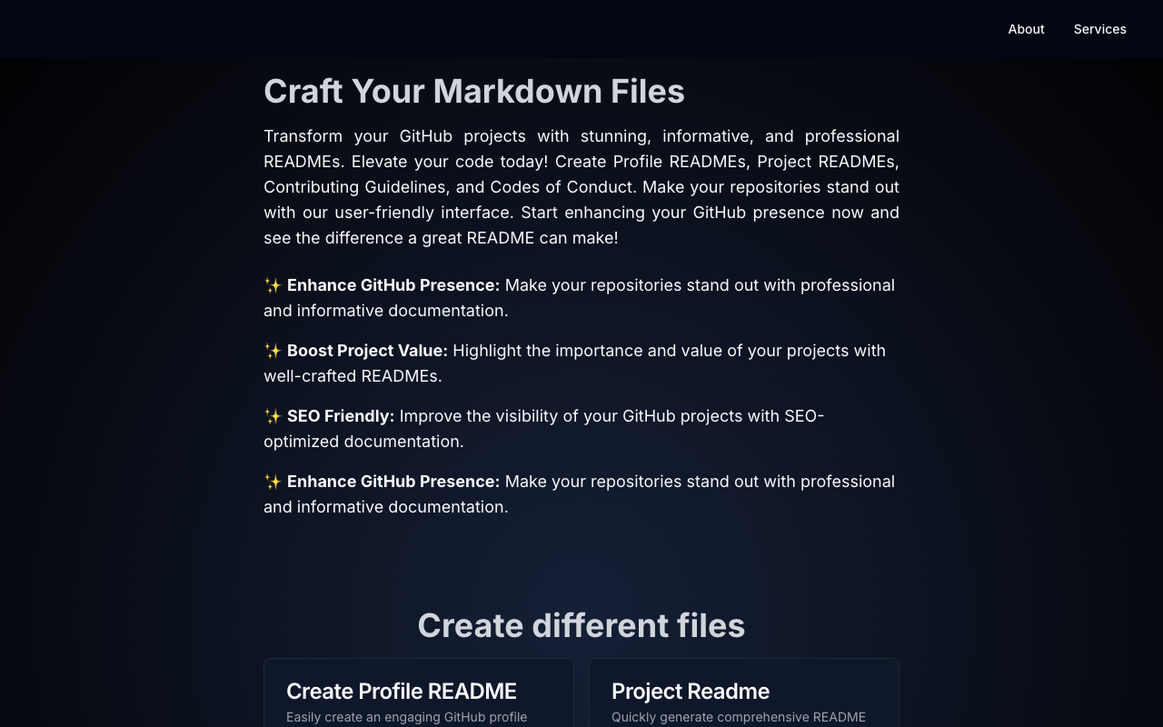 ReadmeKraft - Elevate Your GitHub Projects with AI Documentation