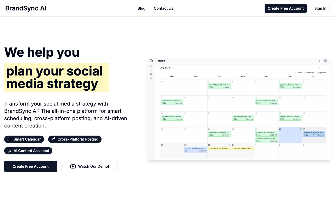 BrandSync AI - Revolutionizing Social Media Management