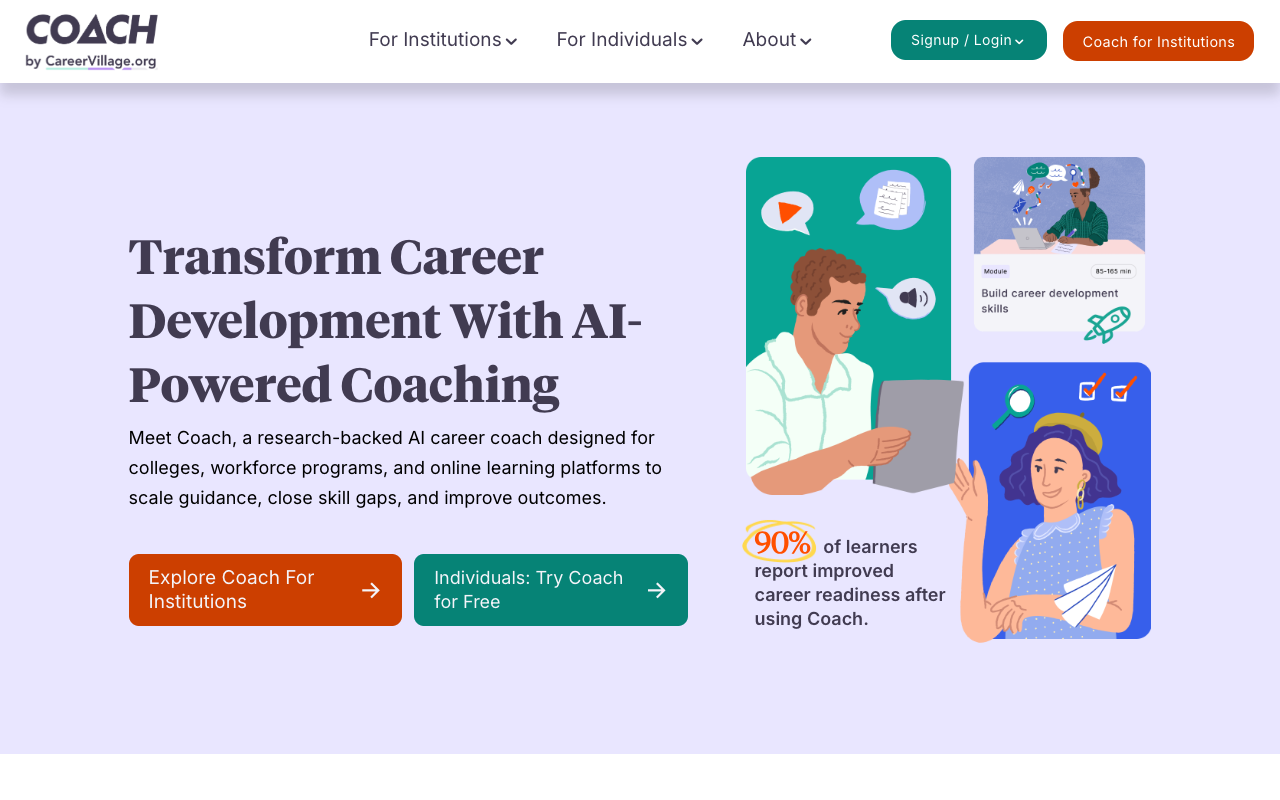 COACH by CareerVillage - Your AI-powered career coach for all learners