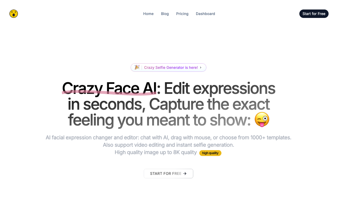 CrazyFace - AI-Powered Tool for Generating Unique Youtube Faces AI Marketing