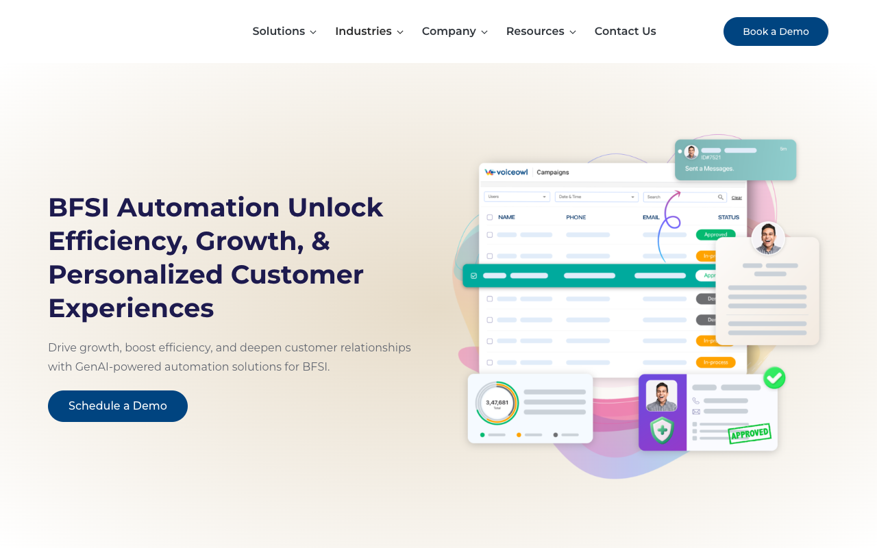 Voiceowl - Streamlining Lead Qualification with Gen AI-Powered Automation AI Automation BFSI