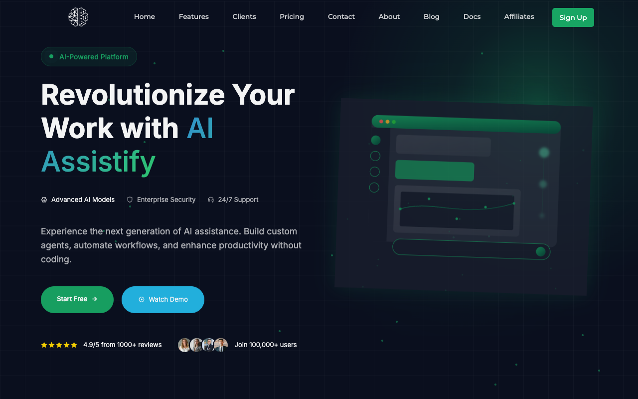 AI Assistify - Revolutionizing Workflow with No-Code AI Agents