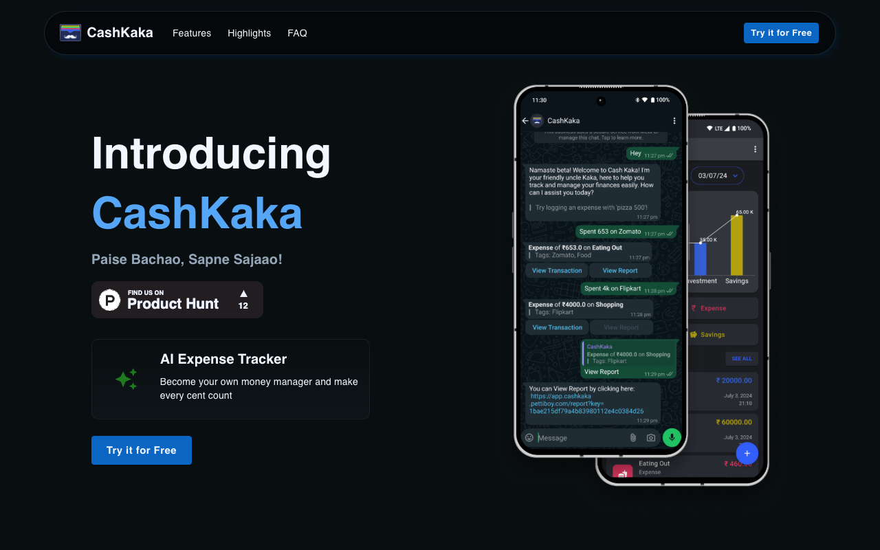 CashKaka - WhatsApp AI Expense Tracker