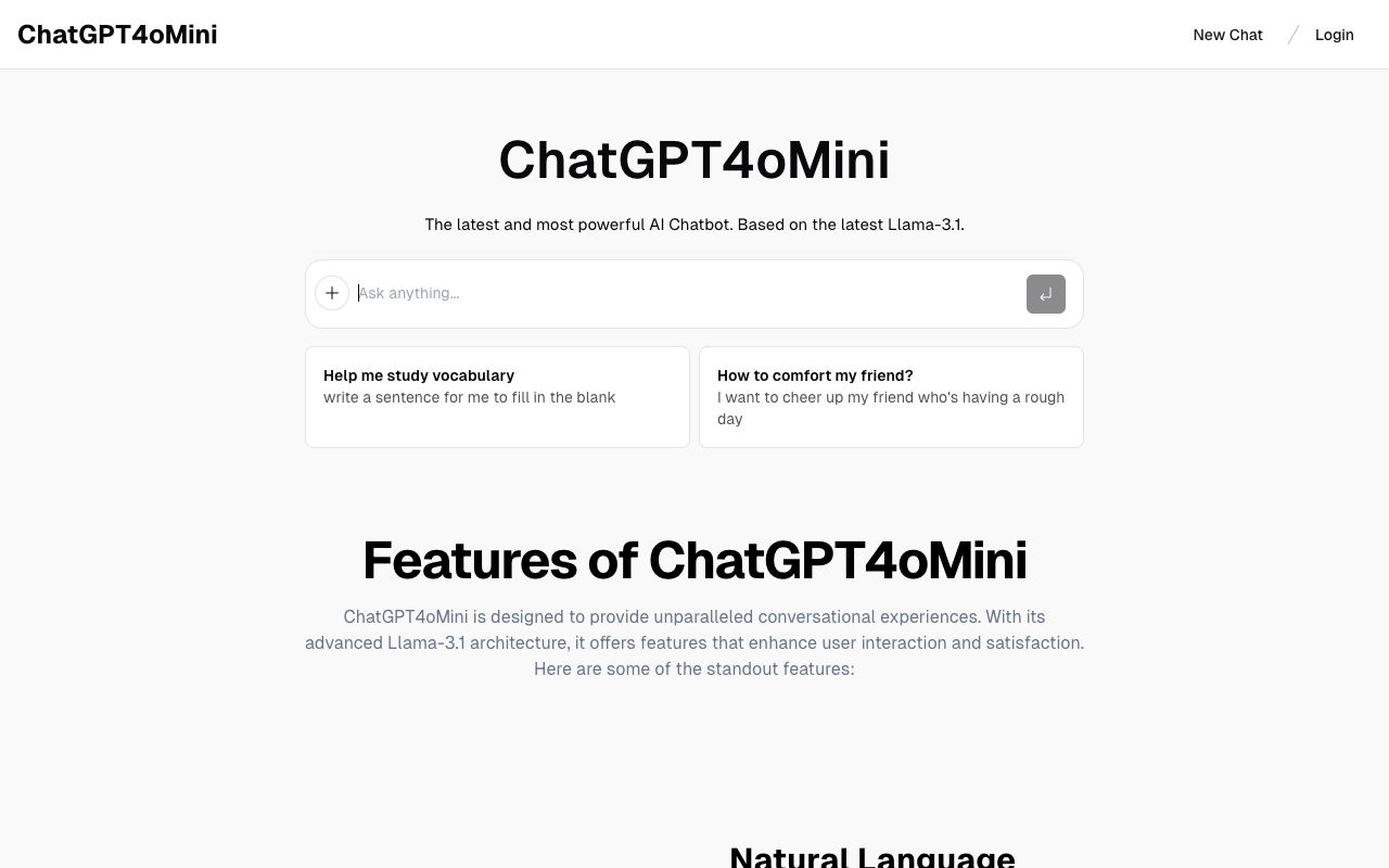ChatGPT4oMini - The Latest Powerful AI Chatbot
