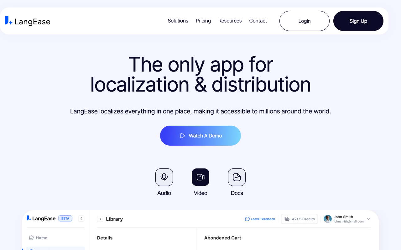 LangEase - Revolutionizing Content Localization with AI