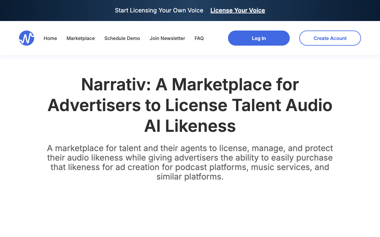 Narrativ - Licensing Celebrity AI for Advertisements