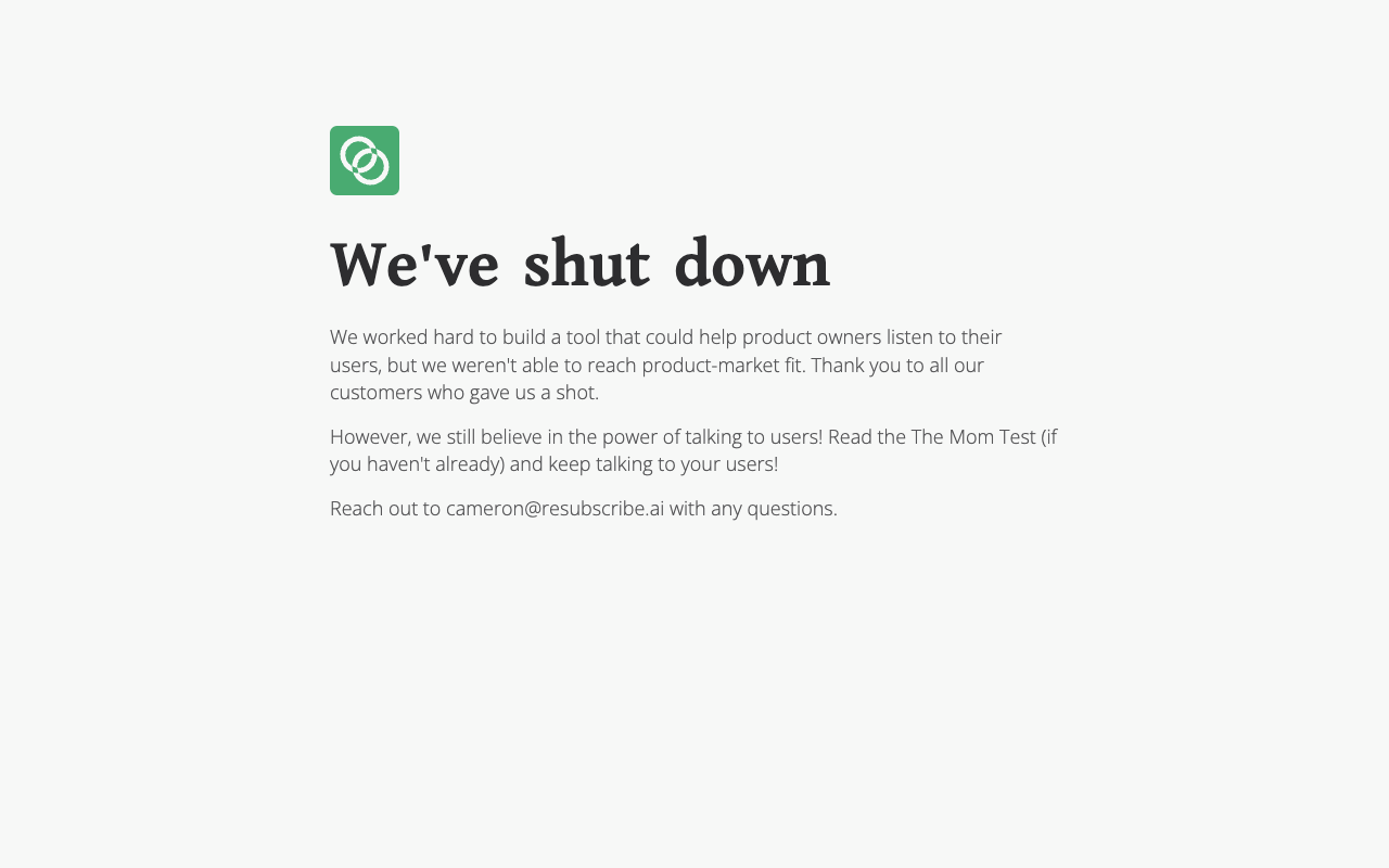 Resubscribe - Improve User Conversion and Reduce Churn Rates
