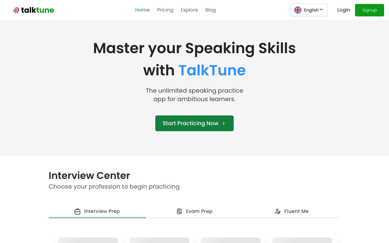 TalkTune - Your Next-Gen AI Interview Coach for Realistic Practice