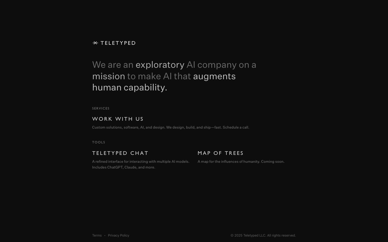 Teletyped - Enhanced Chat Interface for ChatGPT and Claude
