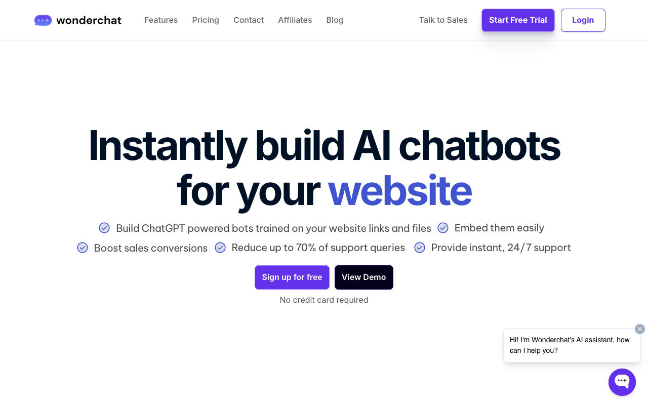 Wonderchat - AI Chatbot Creation Made Easy