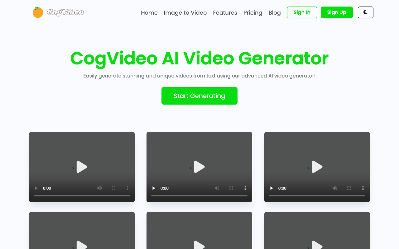 CogVideo - AI Video Generation for Unique and Custom Videos AI Video
