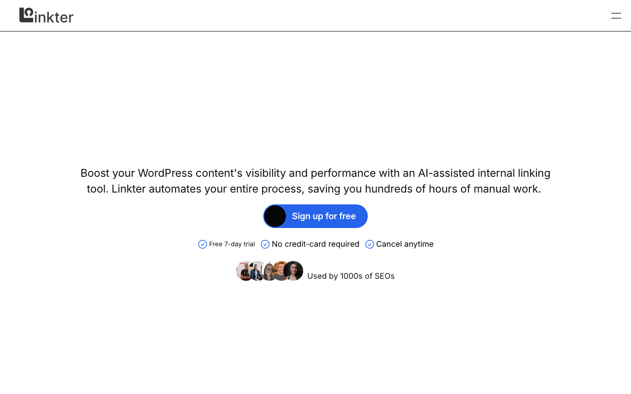 Linkter - Your AI Internal Linking WordPress Tool for SEO Superstars