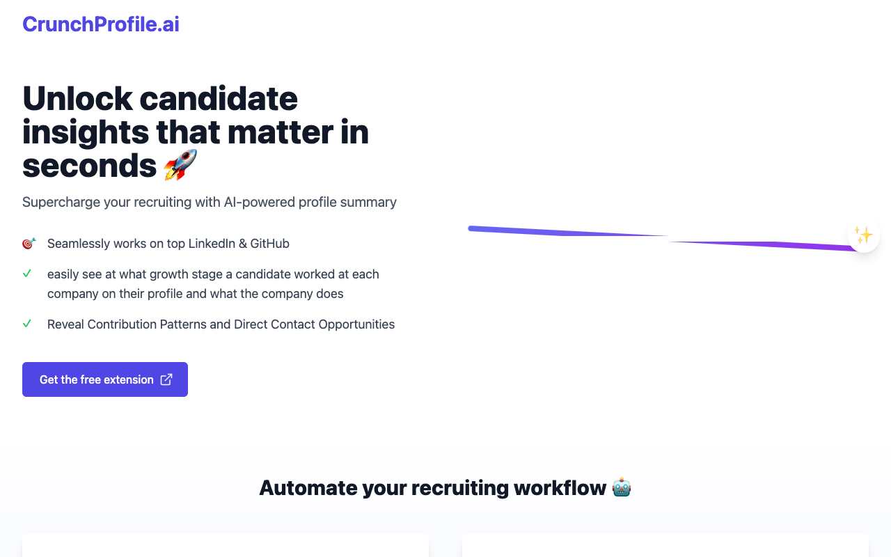 CrunchProfile - Simplifying Candidate Experience Summary Recruitment Technology