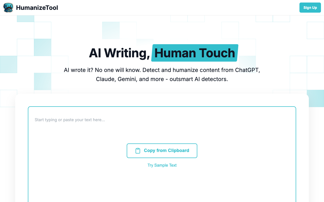 HumanizeTool - Your Solution for AI Content Humanization AI Writing