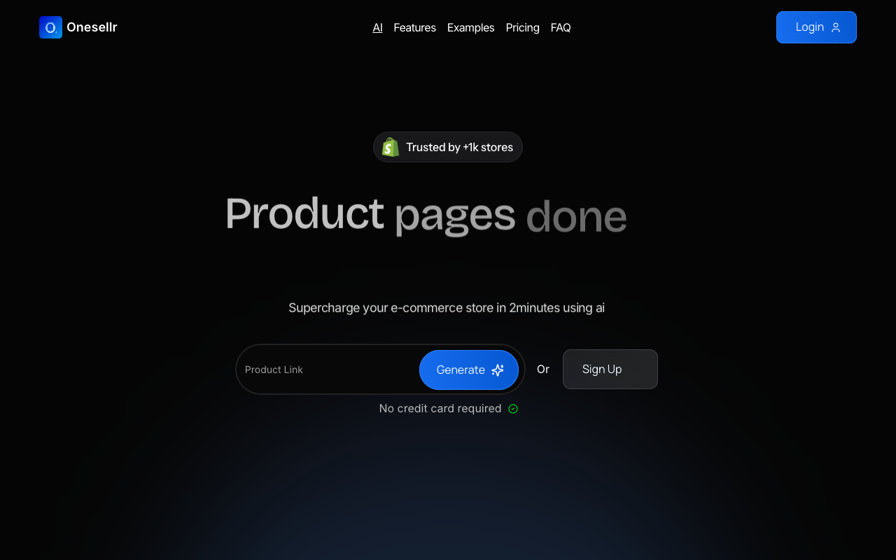 Onesellr - Transform Your Product Images with AI