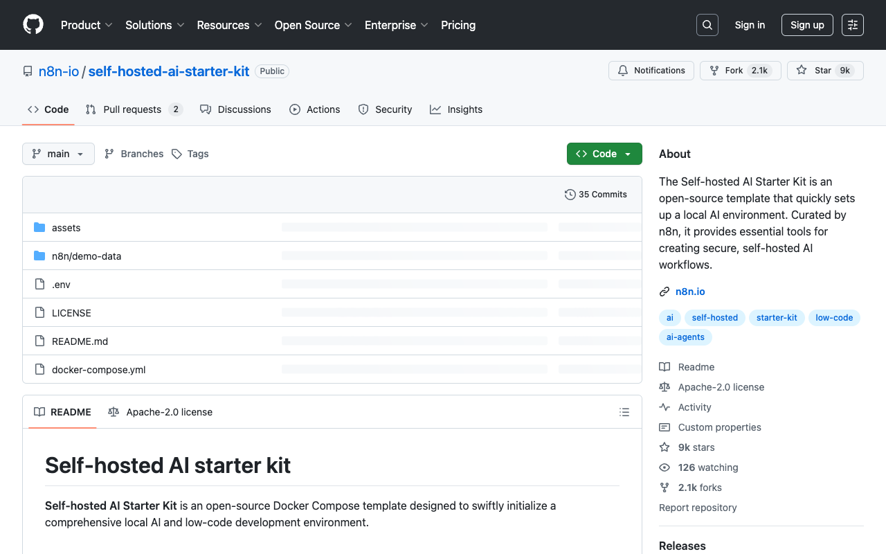 Self-hosted AI Starter Kit - Simplifying Local AI Workflow Setup
