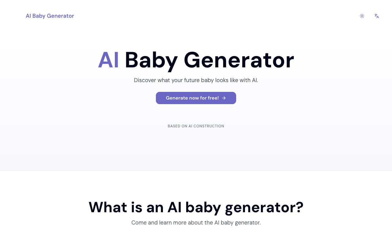 AI Baby Generator - Create Your Future Baby Photos with AI