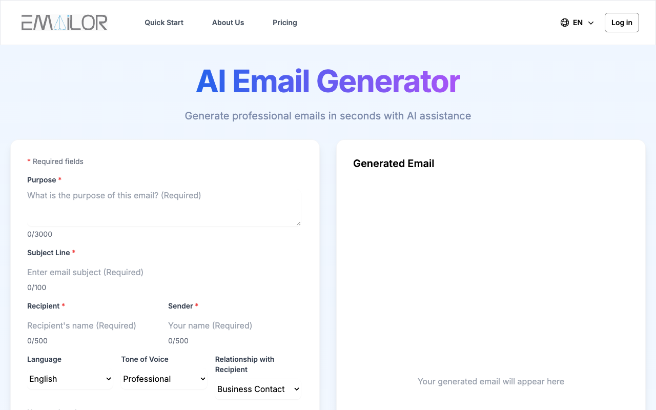 AI Email Generator - Your Free Online Email Writing Assistant