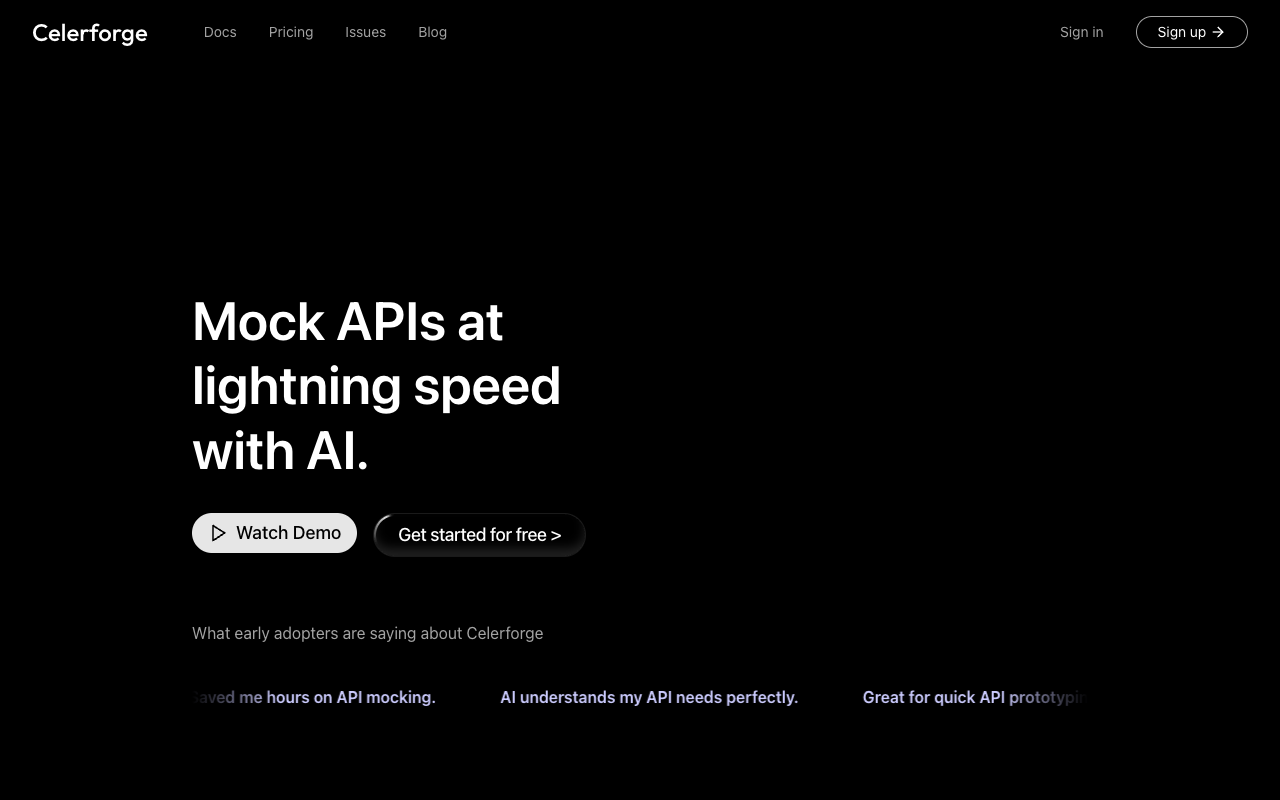 Celerforge - AI-powered Mock API Creation Made Simple
