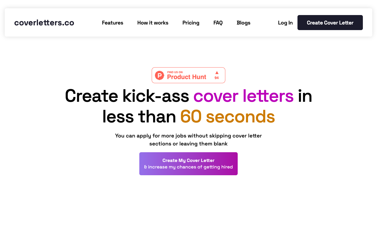 Coverletters - Personalized Cover Letter Generator