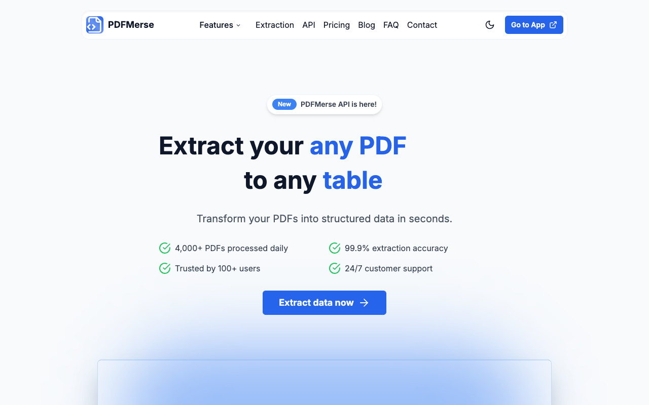 PDFMerse - Your Ultimate AI-Powered Data Extraction Solution