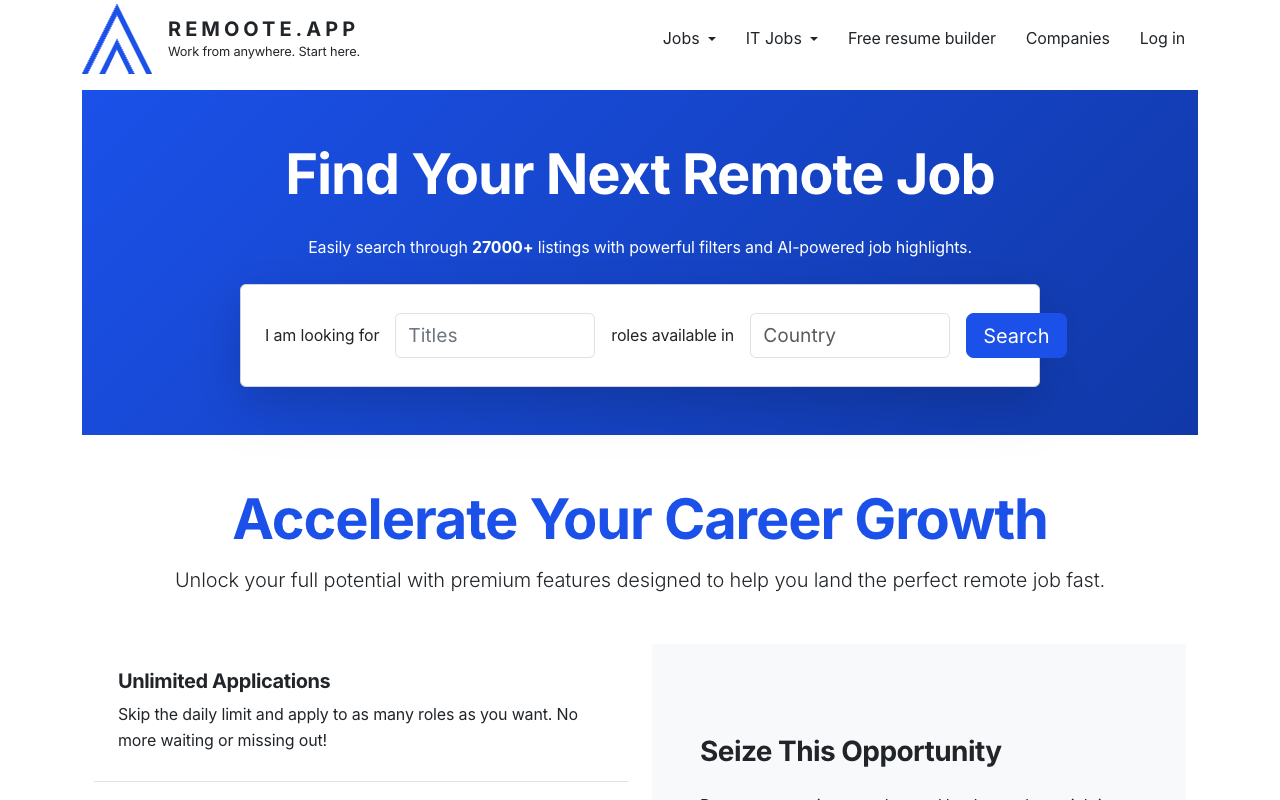 Remoote - Your AI-powered remote job search assistant AI Job Search