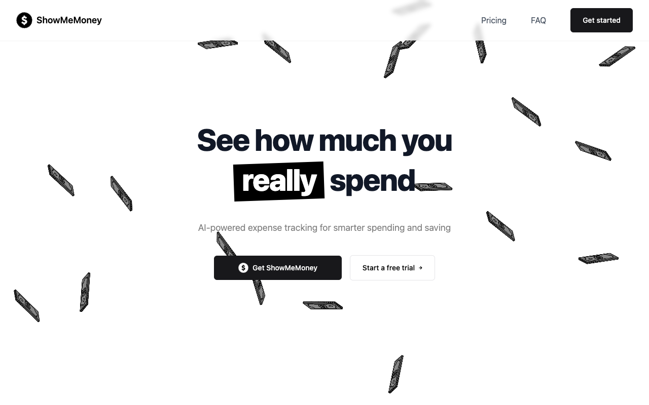 ShowMeMoney - Simplify Expense Tracking with AI Technology