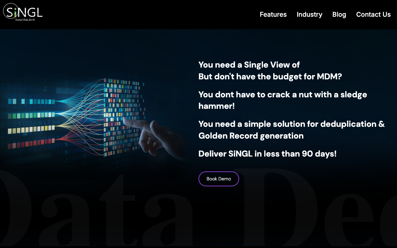 SiNGL - AI-Powered Solution for De-Duplication