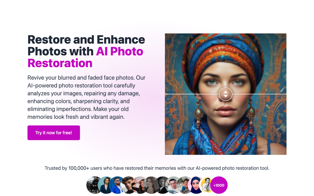 AI Photo Restorer - Revive Your Old Photos with AI Technology AI Photography