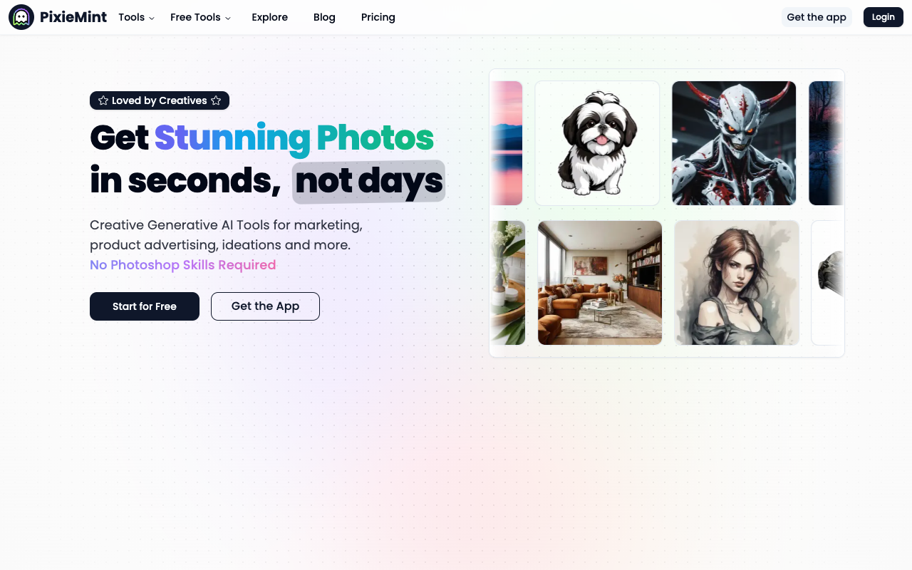 PixieMint - Your Ultimate AI Image Creation Tool AI Marketing Creativity