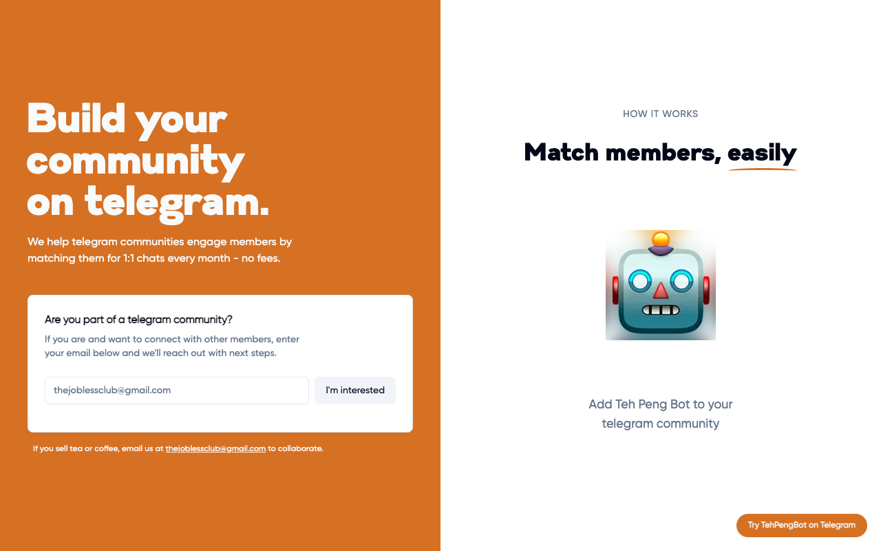 Teh Peng Club - Facilitating Member Engagement on Telegram