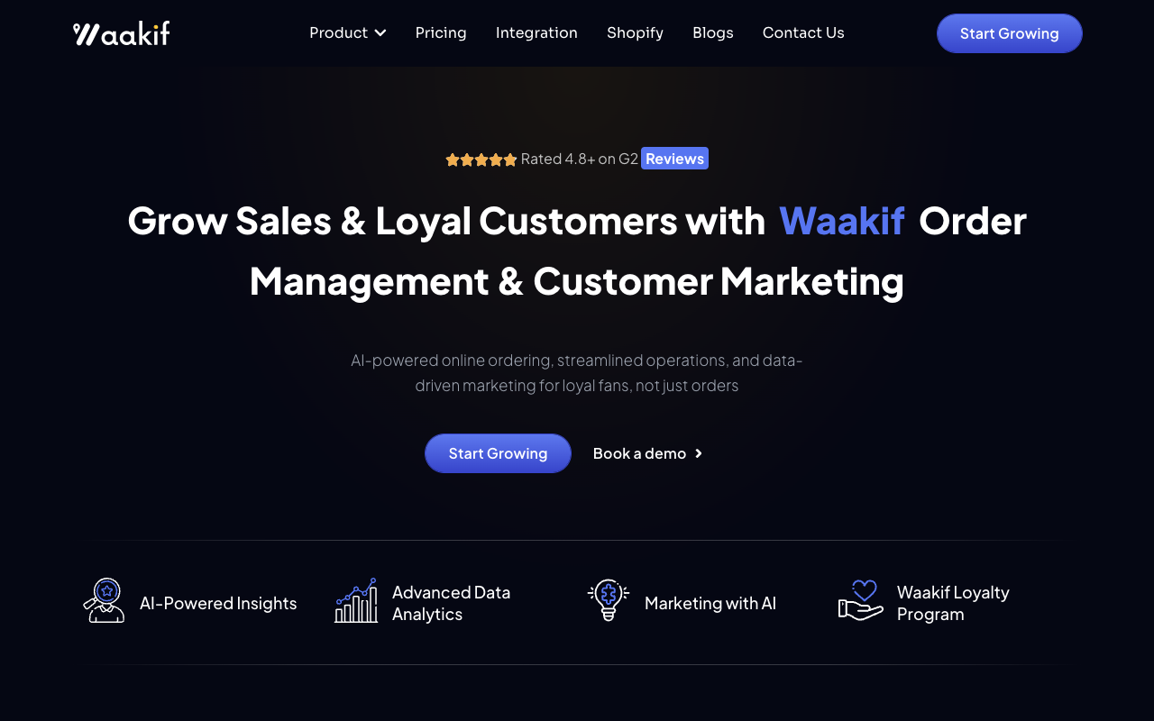 Waakif - Your All-in-One Business Solution for Online Ordering, Loyalty Programs, and AI Marketing