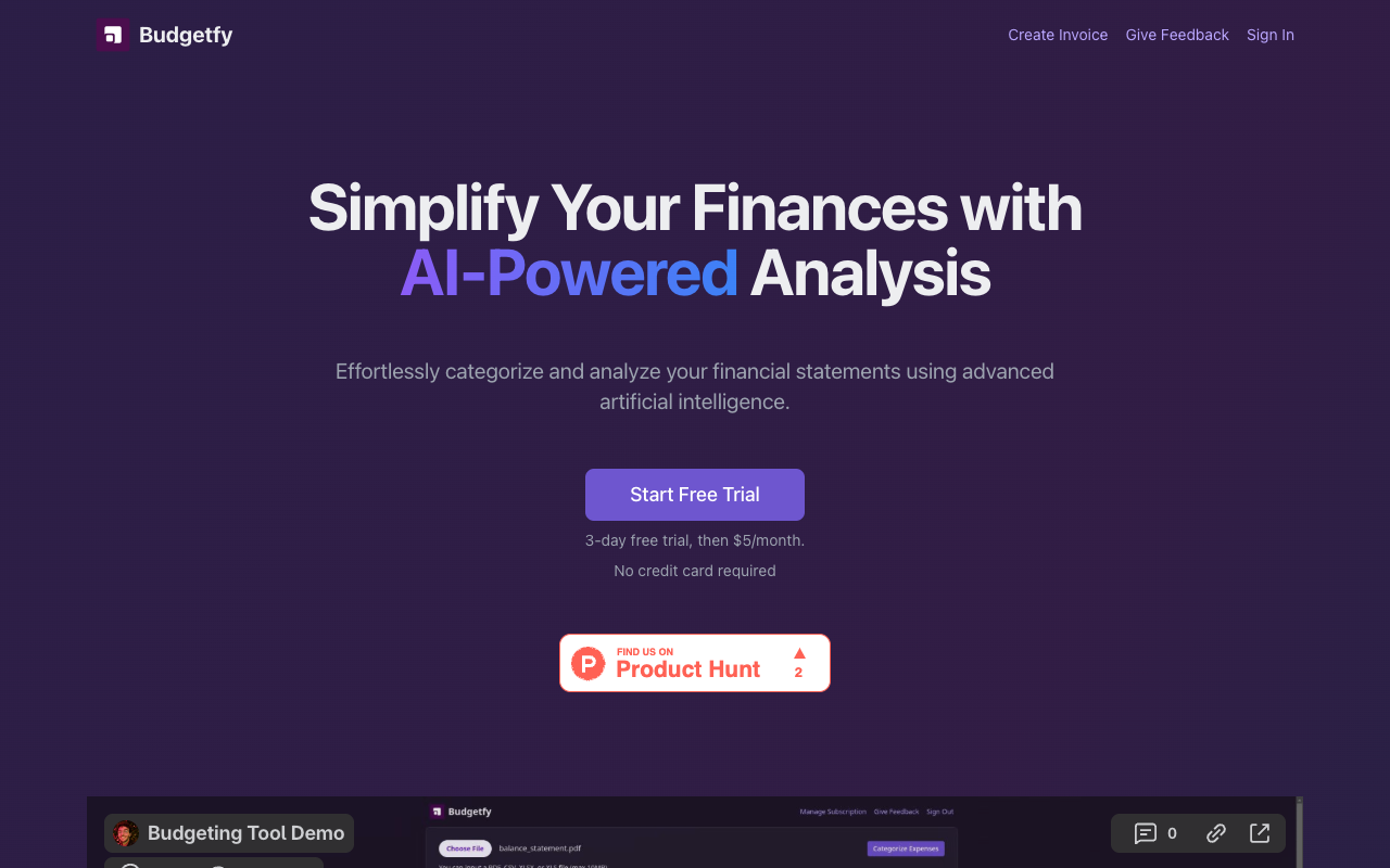 Budgetfy Pro - Revolutionizing Expense Tracking with AI Technology