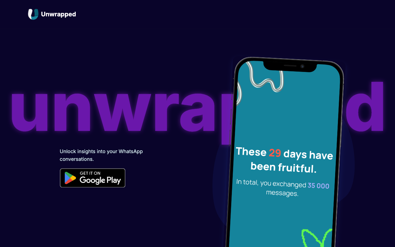 Unwrapped - Analyze WhatsApp Conversations with Unique Insights