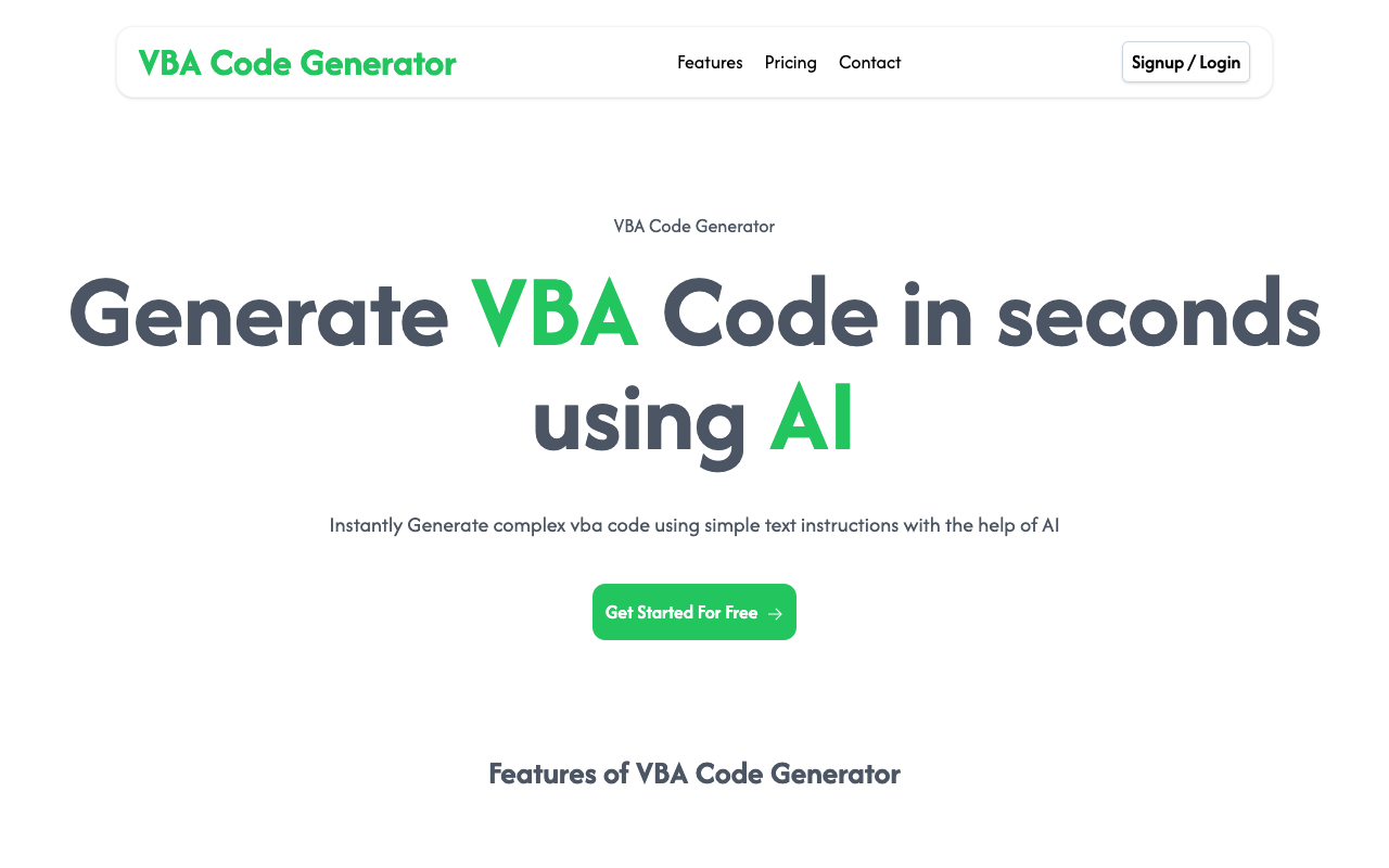 VBA Code Generator - Simplify Excel and Office Automation with AI