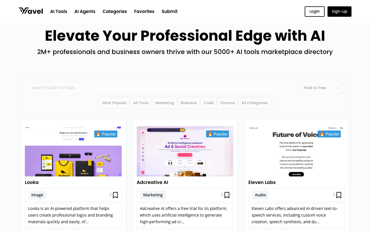 Wavel - Empower Your Business with AI Tools Marketplace AI Productivity