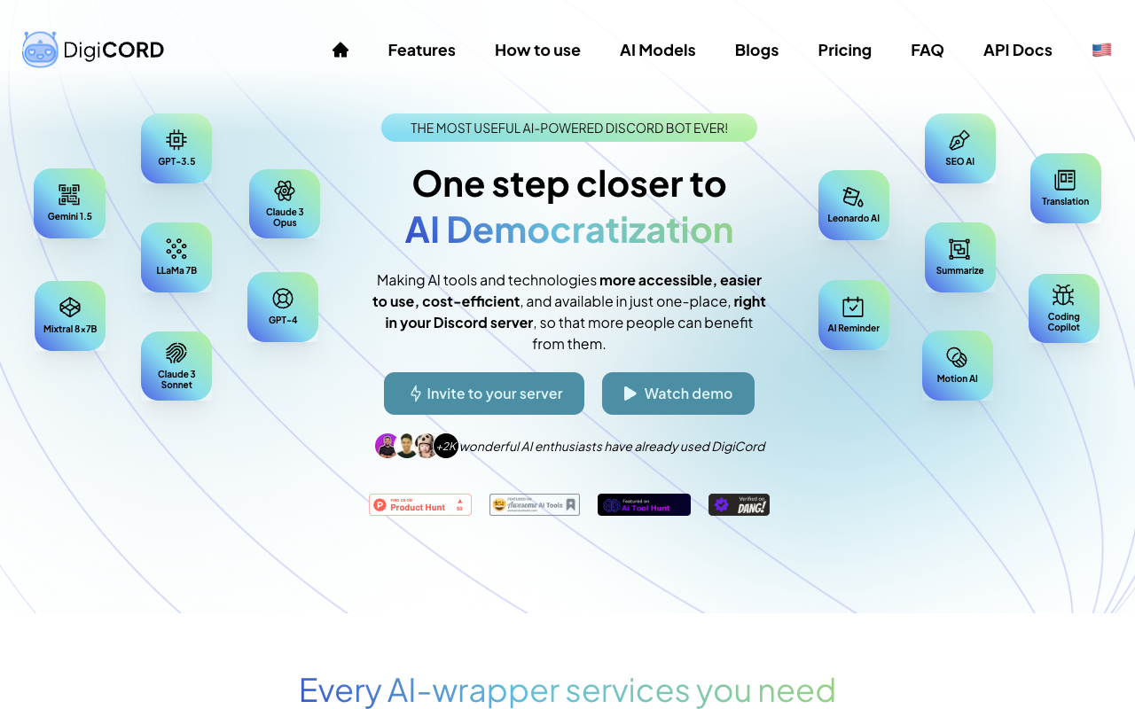 DigiCord AI - Revolutionizing Discord with Advanced AI Assistant Chatbot