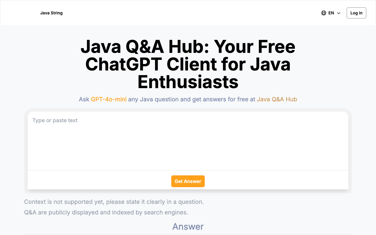 Java Q&A Hub - Your Expert Java Discussion Platform