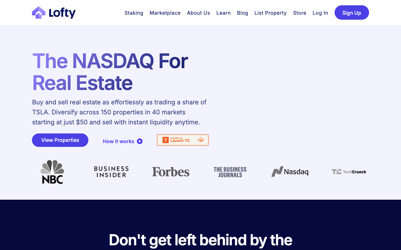 Lofty - Revolutionizing Real Estate Investment with Instant Liquidity