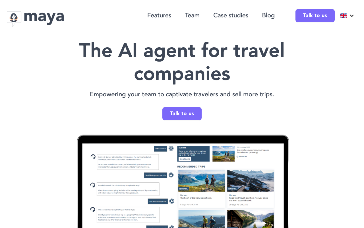 Maya - AI Assistant for Travel Companies