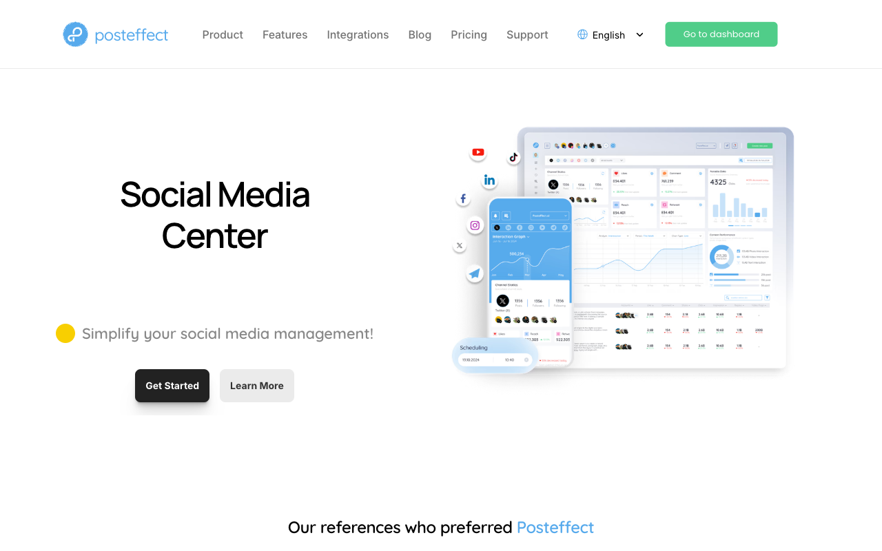 Posteffect - Simplify Social Media Management with AI