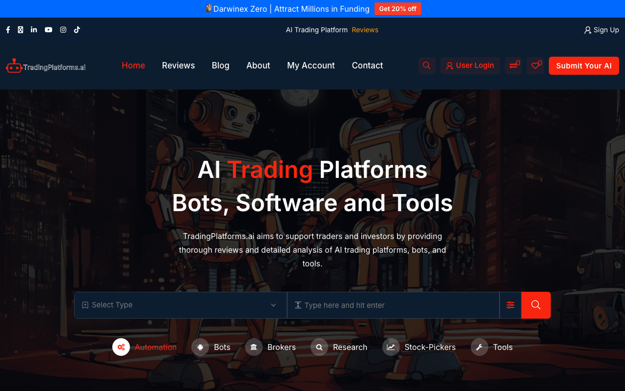 TradingPlatforms.ai - Unbiased Reviews of AI Trading Platforms AI Trading