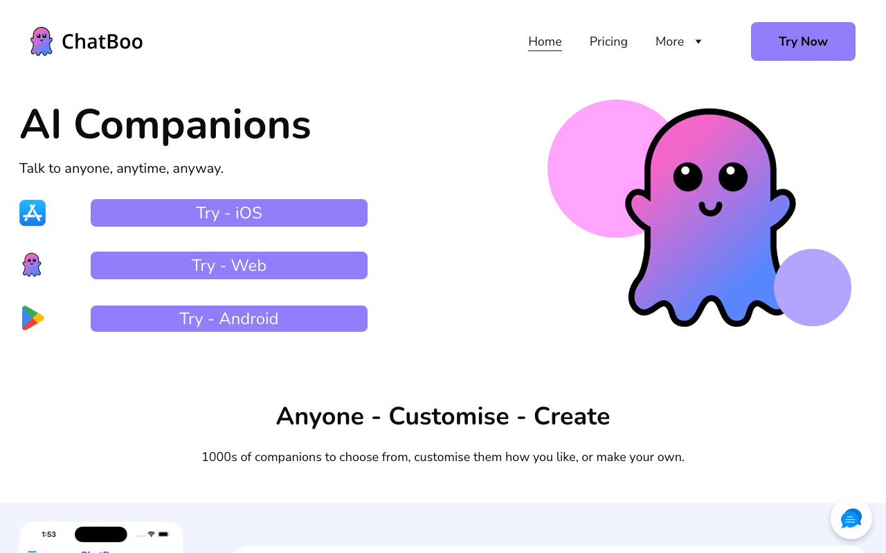 ChatBoo - Changing the AI Game with an Accessible Chatbot App AI Technology