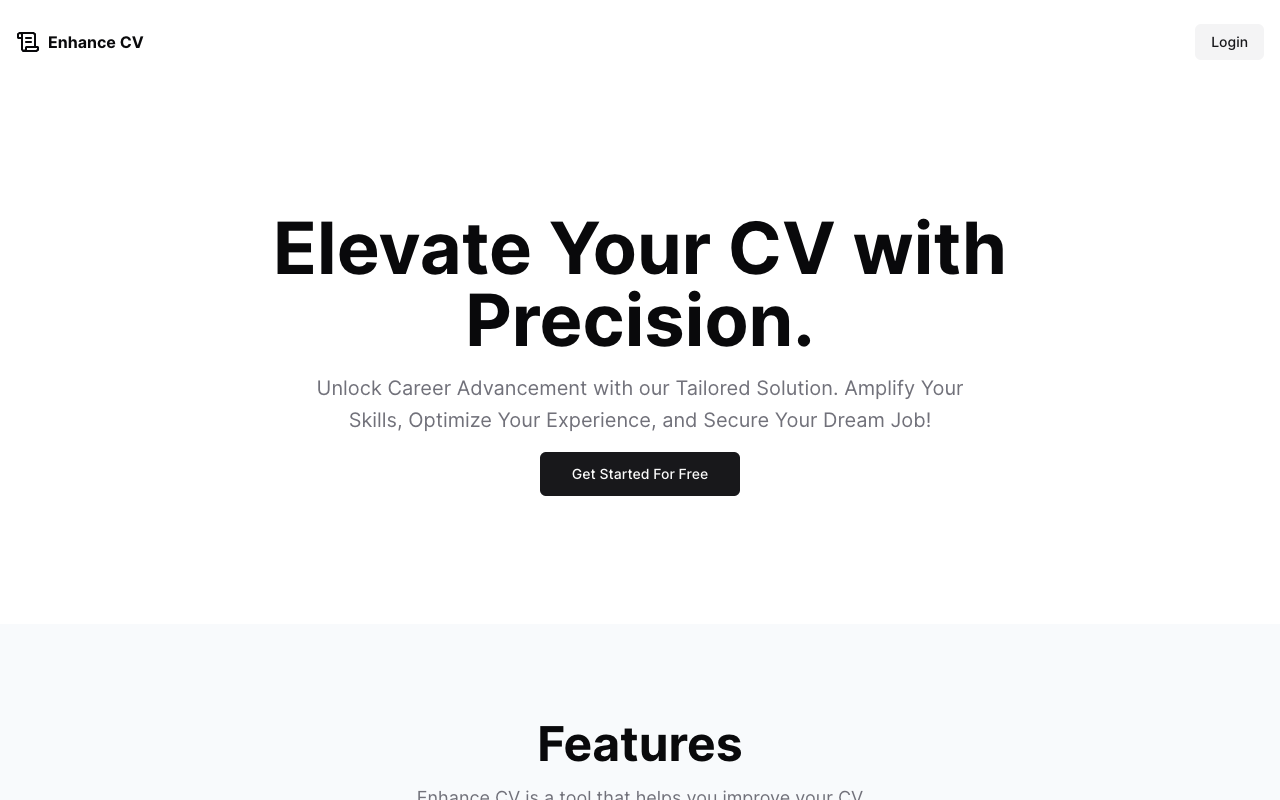 Enhance-CV - Streamline CV Improvement for Targeted Job Applications