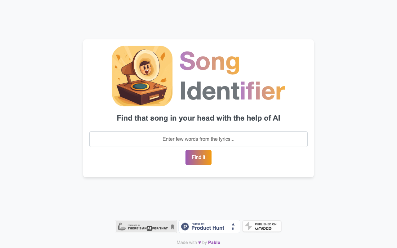 Songifier - AI Song Identifier for Finding Songs by Lyrics
